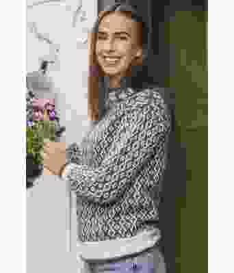 Grønn Skoglid strikkegenser til dame -  GG 288-33