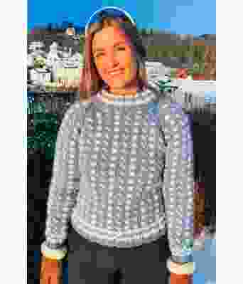 Godafoss lyseblå chunky islender - Strikkia 2021-024C