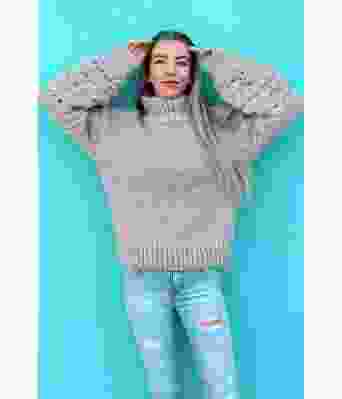 Grå Lindtein Farmen genser - Tove Lindtein TL0001B