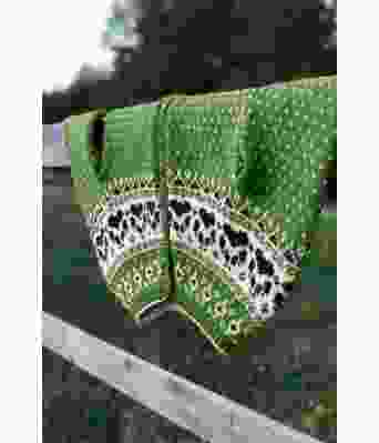 Gressgrønn Fjordfolk kofte - Linka Neumann design FFKSR0002