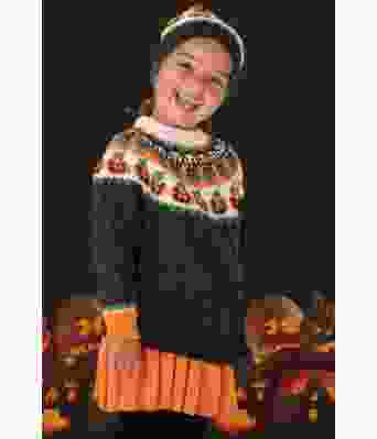 Hallowen sett til barn med genser lue og skjørt - Viking 2131-02B