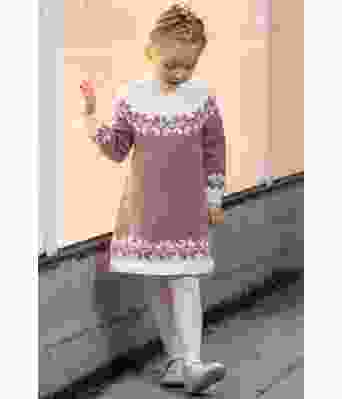 Helle strikket rosa tunika til jente - Viking 1825-03