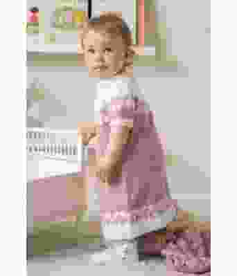 Helle strikket tunika og kyse lue til baby - Viking 2126-9