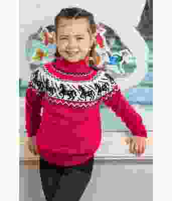 Hestegenser til barn i cerise - Viking 2110-9G