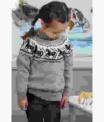 Hestegenser til barn i lys grå - Viking 2110-09B