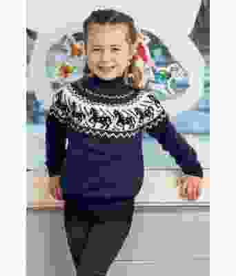 Hestegenser til barn i marineblå - Viking 2110-9E