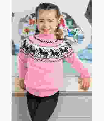 Hestegenser til barn i lys rosa - Viking 2110-09C