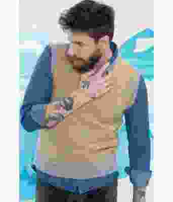 Poppes rutete slipover vest - HOY 20-11 