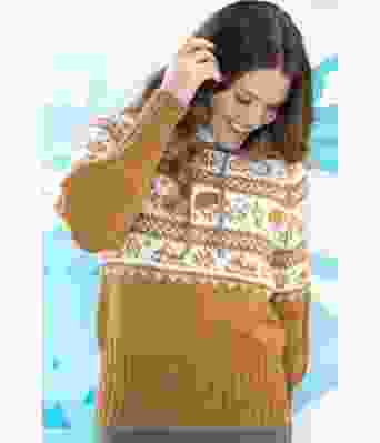 Fjols til fjells strikkegenser til dame - HOY 20-15