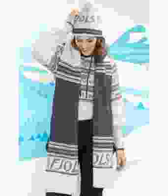 Fjols til fjells afterski sett med lue, pannebånd, votter og skjerf - HOY-24