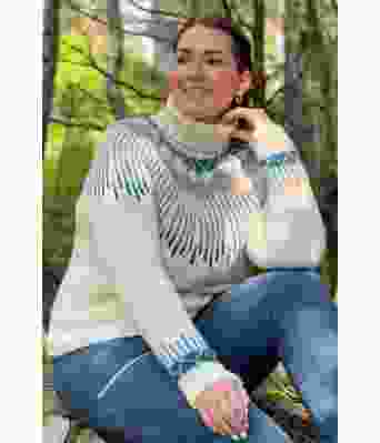 Hopi Polar genser i naturhvit - Linka Neumann design HPGHG0004B