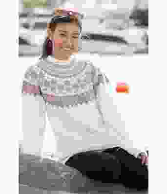 Hvit Fryd genser til dame - Viking 1709-04B