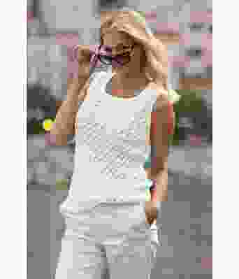 Hvit Jåt strikkevest - Viking 2014-07-500