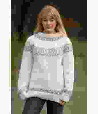 Hvit Mølle strikkegenser - Viking 2102-01A