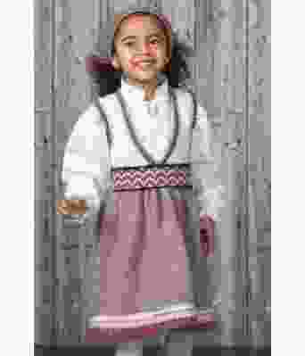 Ingrid lysebrun strikket festdrakt - VIking 1603-06