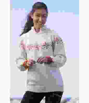 Is hvit strikkegenser til dame - Viking 1708-1B