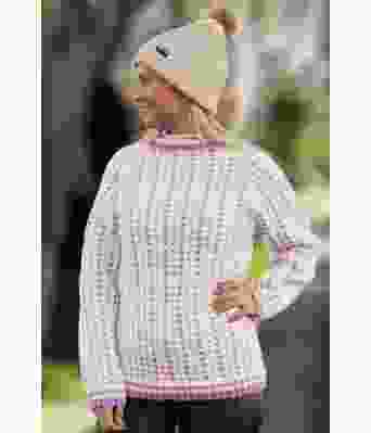 Islender med lys lilla mønster - Strikkia 2020-030M