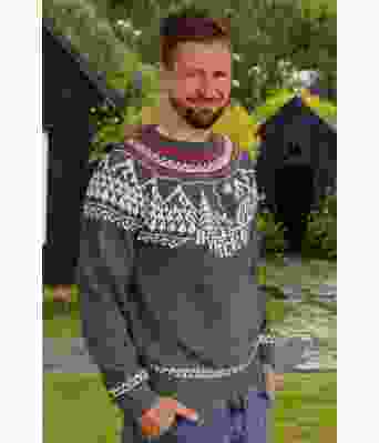 Jeansblå Hyttekosgenser - DLG 22-009D