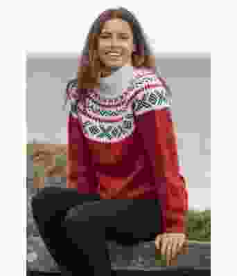 Julerød Miranda genser - Viking 2134-06K