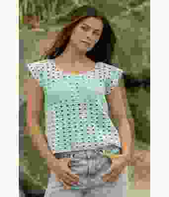 Line-hekletopp i lys petrol - Viking-2423-08-AS528