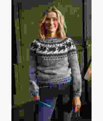 Kattegenseren bondegårdsgenser med katter - Strikkia 2021-009B Farmen Heidi Lereng