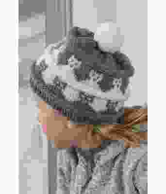 Kattekorluen strikkelue med pusekatter - Viking 2104-04