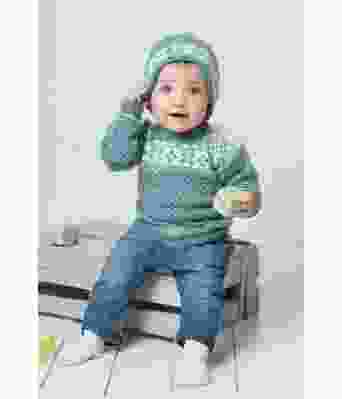 Klassisk genser med lue og votter - Viking 1404-10