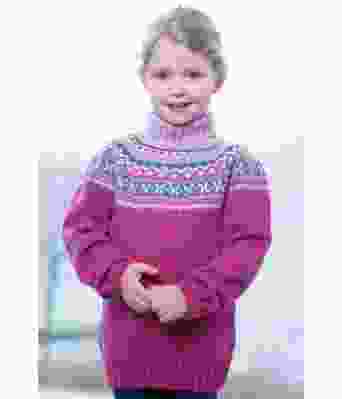 Klassisk strikkegenser til jente - Viking 1403-01