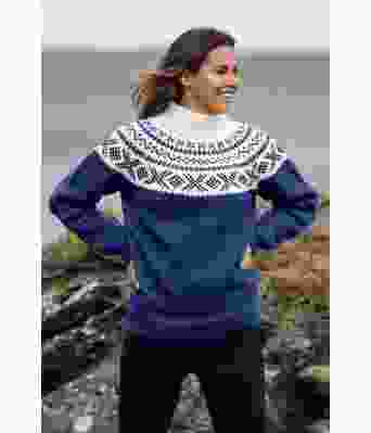 Knallblå Miranda genser - Viking 2134-06E