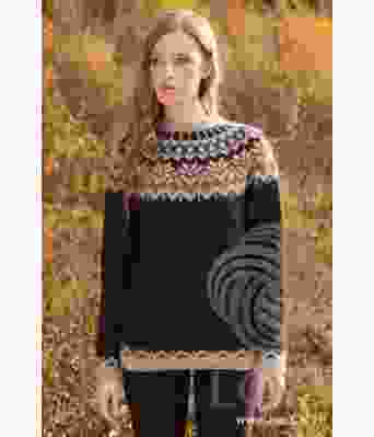 Afmæli svartbrun islandsgenser - Istex 91000