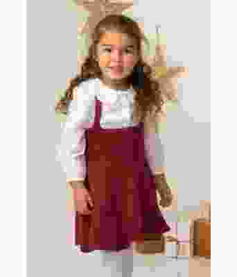 Lea strikket skjørt til jul for jente - Viking 2136-17