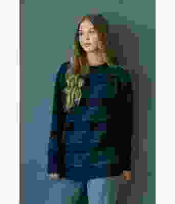 Lila stripete strikkegenser - Viking 2202-08