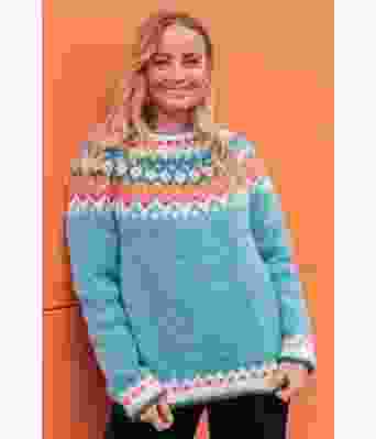 Fargerik riddarigenser i isbreblå LL0005