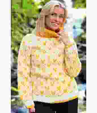 Svartulvgenseren i gul og hvit - Linka Neumann design LN0002VG-001