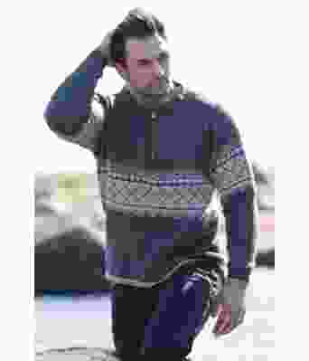 Lode strikkegenser til mann - Viking 1708-5B