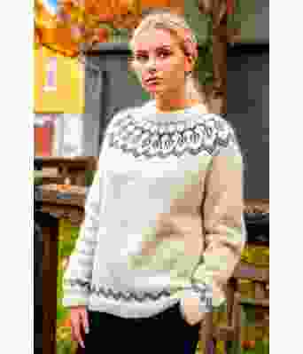 Snös enkel og flott strikket genser fra Island - Lopi 37-5