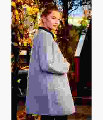 Skrugga lang perlestrikket jakke - Lopi 37-8