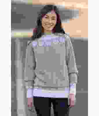 Lydia genser - Viking 2019-F Lys grå / hvit