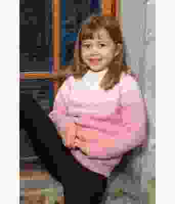 Lys rosa Setesdalsgenser til jente Helja - Viking 2106-07A