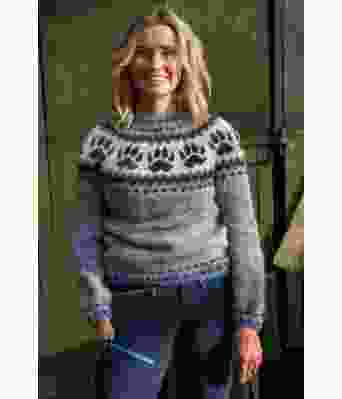 Lyseblå ulvepotegenser - Strikkia 2020-017G Farmen Heidi Lereng