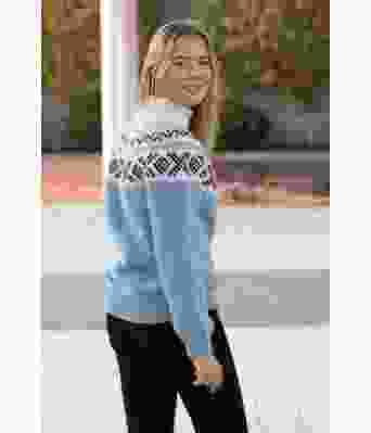 Lyseblå Miranda genser - Viking 2134-06D