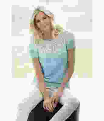 Lyseblå Vera strikket sommergenser - Viking 2011-01-420