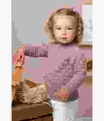 Lysebrun firkloever genser til baby - Viking 2132-01A