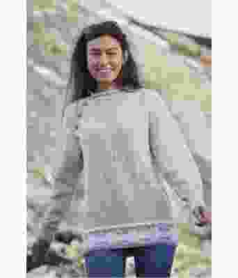 Lyserosa Fryd strikkegenser til dame - Viking 1709-08