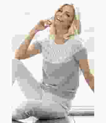 Lyst grå Vera strikkegenser med kore ermer - Viking 2011-01-413