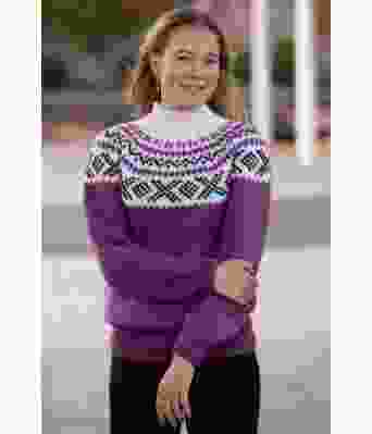 Mørk lilla Miranda genser - Viking 2134-06O