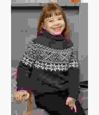 Mørk lilla Setesdalgenser til jente Raya - Viking 2106-06B