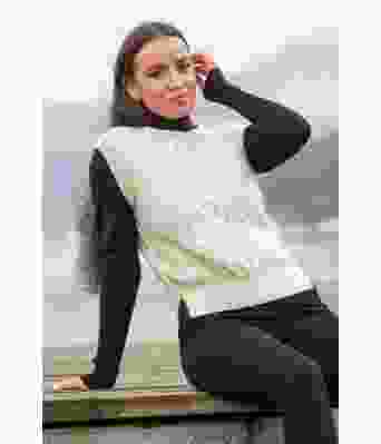 Maldon strikket vest med fletter og splitt i siden Mie Cappelen - Viking 2114-08