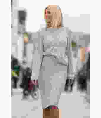 Malene strikkepakke med skjørt og genser - Viking 1915-05