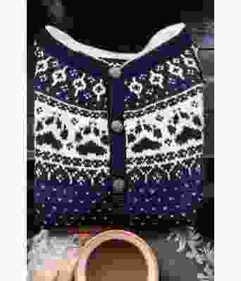 Marineblå Fjordfolk kofte - 827
